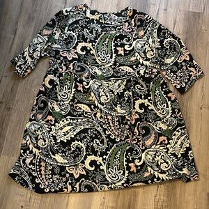 Paisley print dress